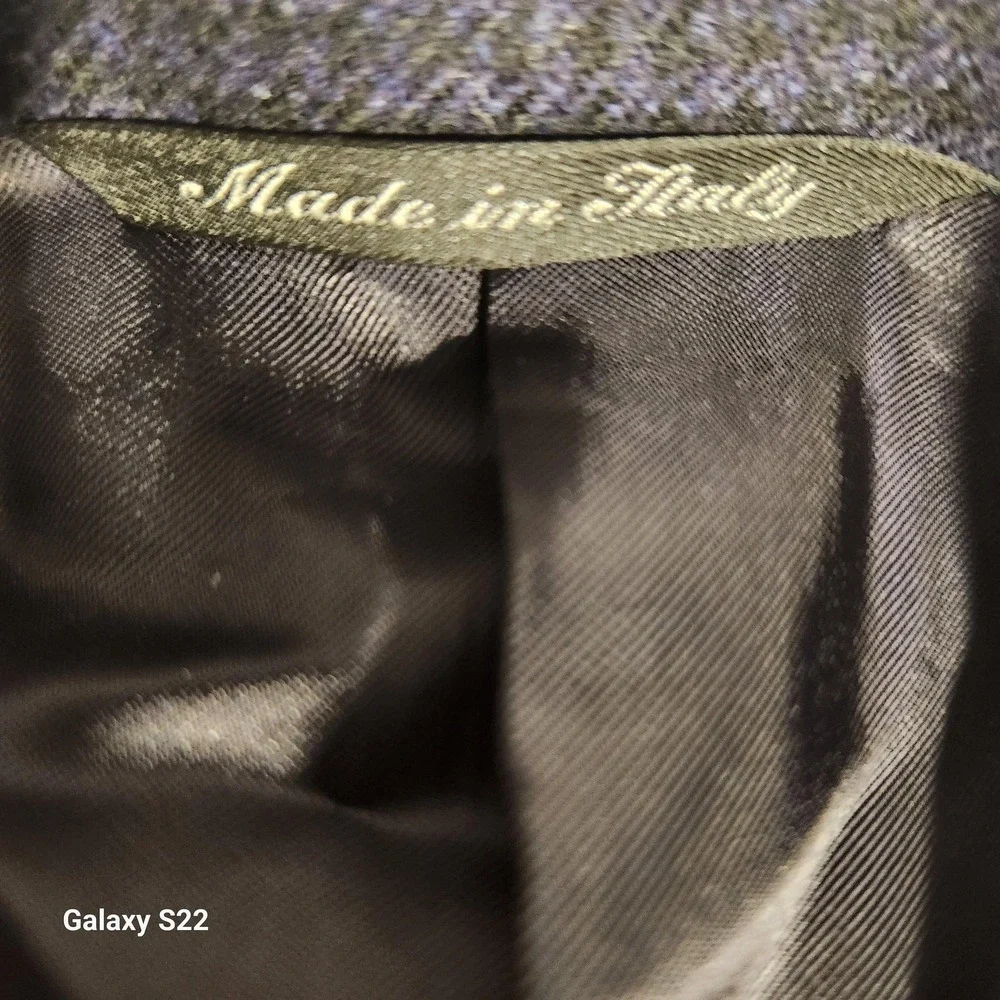Canali Blazer Sport Coat Mens 54 EU 44 US 2 Button‎ Navy Blue Wool Made in Italy